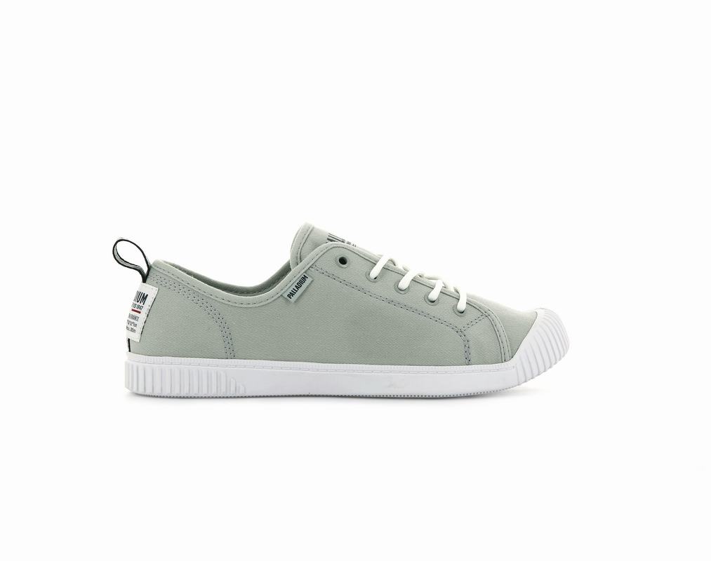 Palladium Easy Lace Canvas Womens Low Top Sneakers Olive Australia [MUYPNJ-309]